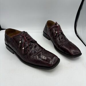 David‎ Eden Dress Shoes Mens Size 11 Red Burgundy Handmade